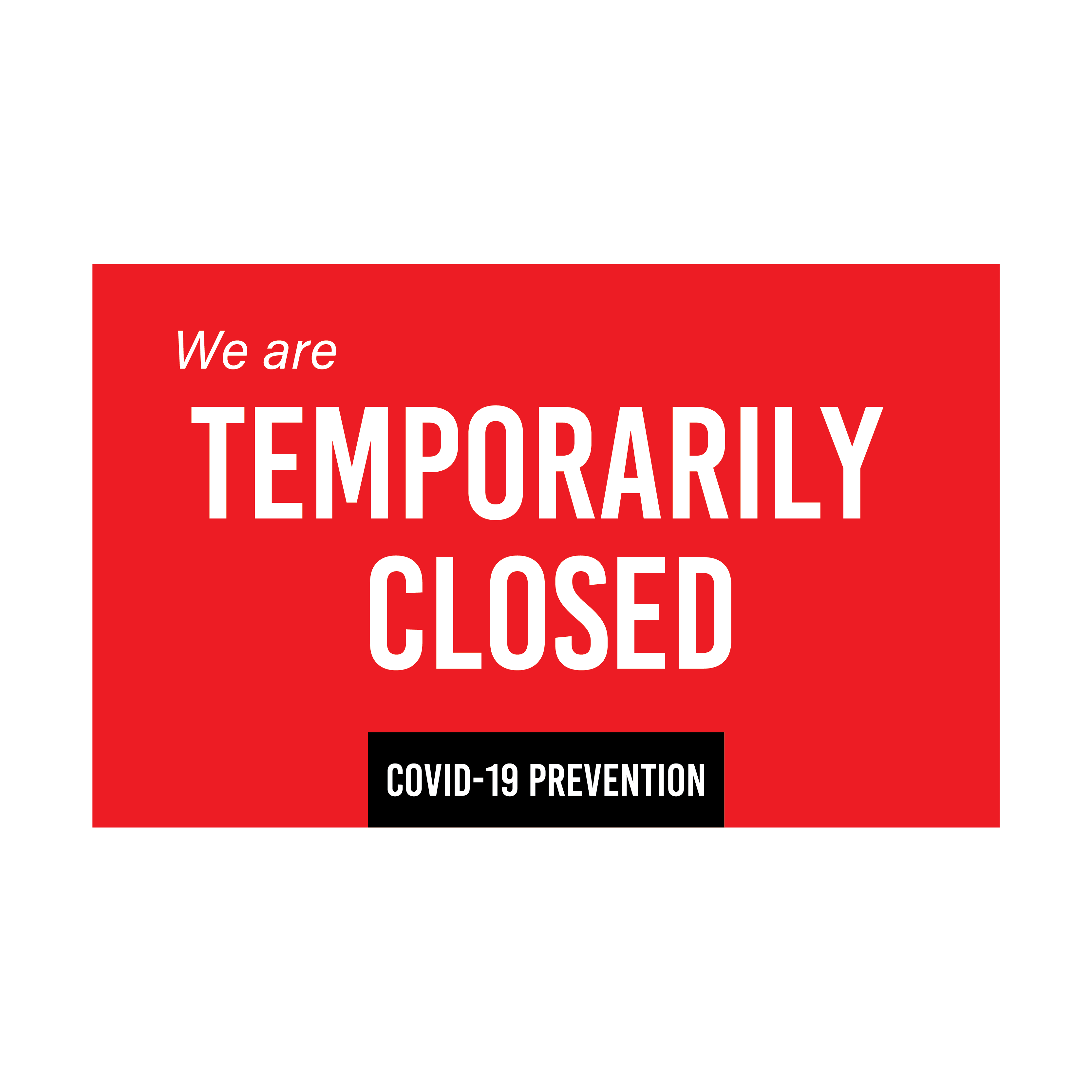 Window Signage-Temporarily Closed | National Direct